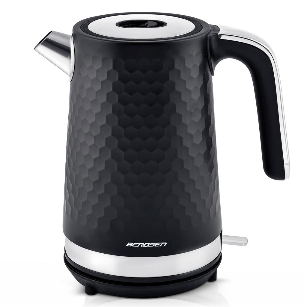 Berdsen Bd-705 1.7L Electric Kettle, Black And Silver