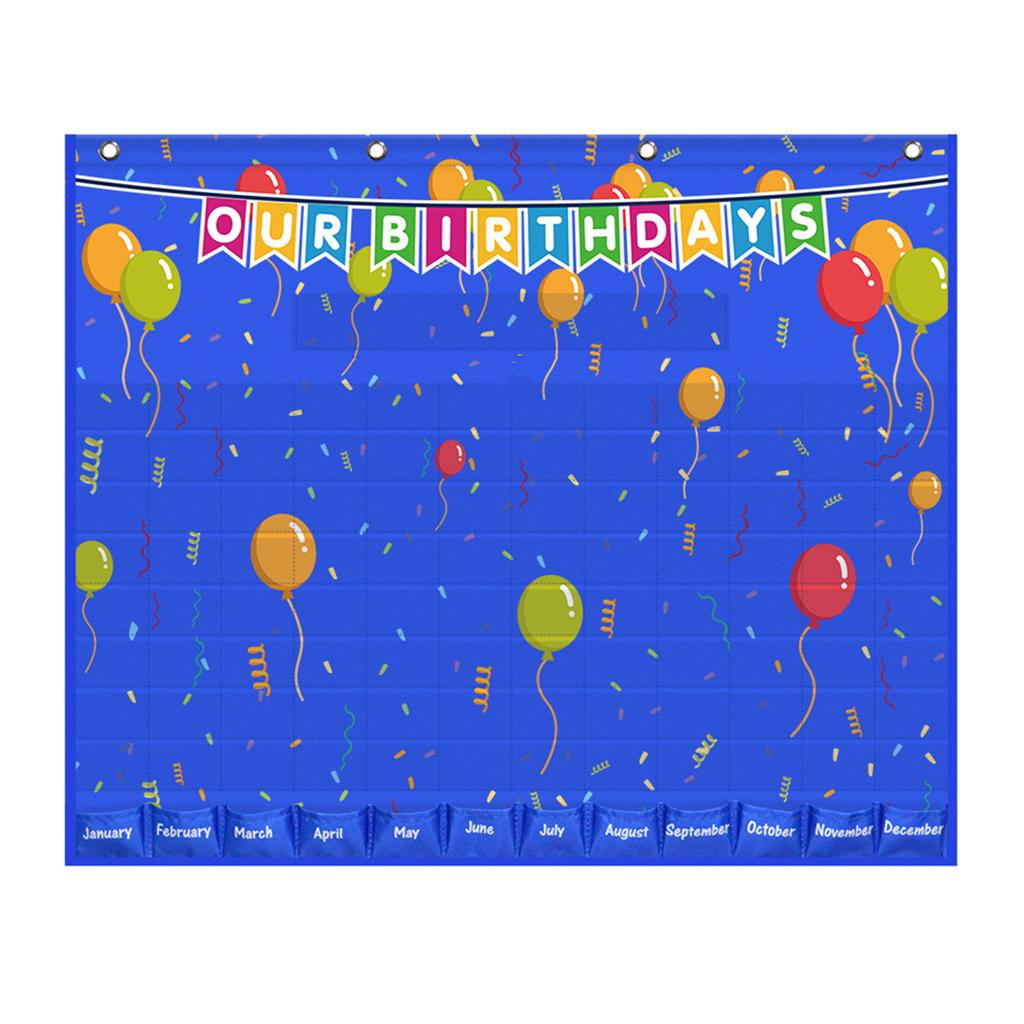 Klasowy Kalendarz Urodzinowy Kieszonkowy z 90 Kartami Wykres Urodzin Tablica Ogłoszeń do Przedszkola Klasy Zerowej