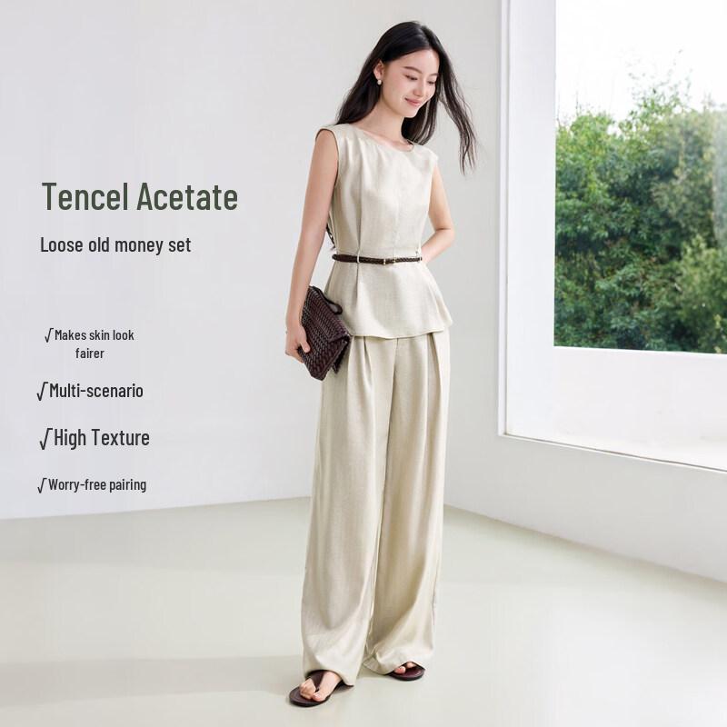 IHIMI Tencel Acetate Textured Fashion Set L легкие хаки