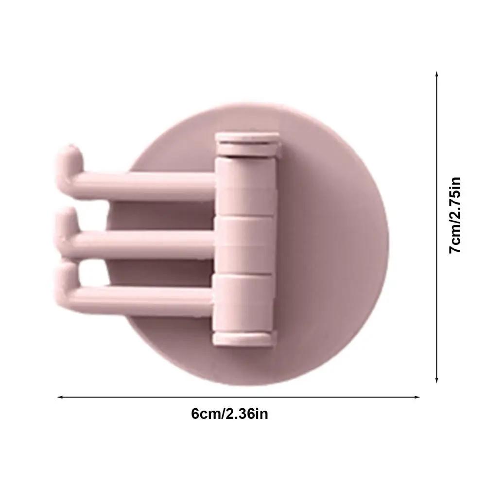 1/4 STÜCKE 3 Nicht Markierende Drehhaken Drehbar Nahtlos Klebend Stark Tragfähig Klebehaken Küchenwandhänger Badezimmerzubehör