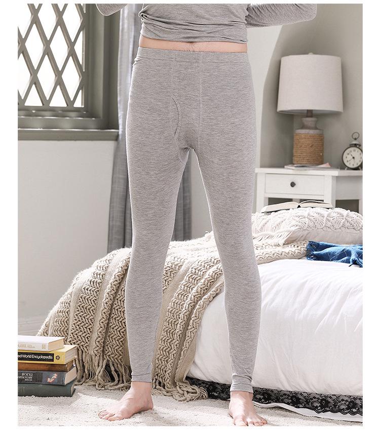 Men's Modal Half-High Neck Shirt and Trousers Warm Underwear Set - Autumn/Winter Base Layer Knitwear