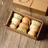 Natural Kitchen Dishwashing Brush with Wood Handle Non Oil Staining Rope Wash Pot Brush Natural Sisal Coconut Cleaning Supplies