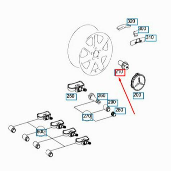 Mercedes-Benz SLK/W172 Tire Screw (Part #0009905107)