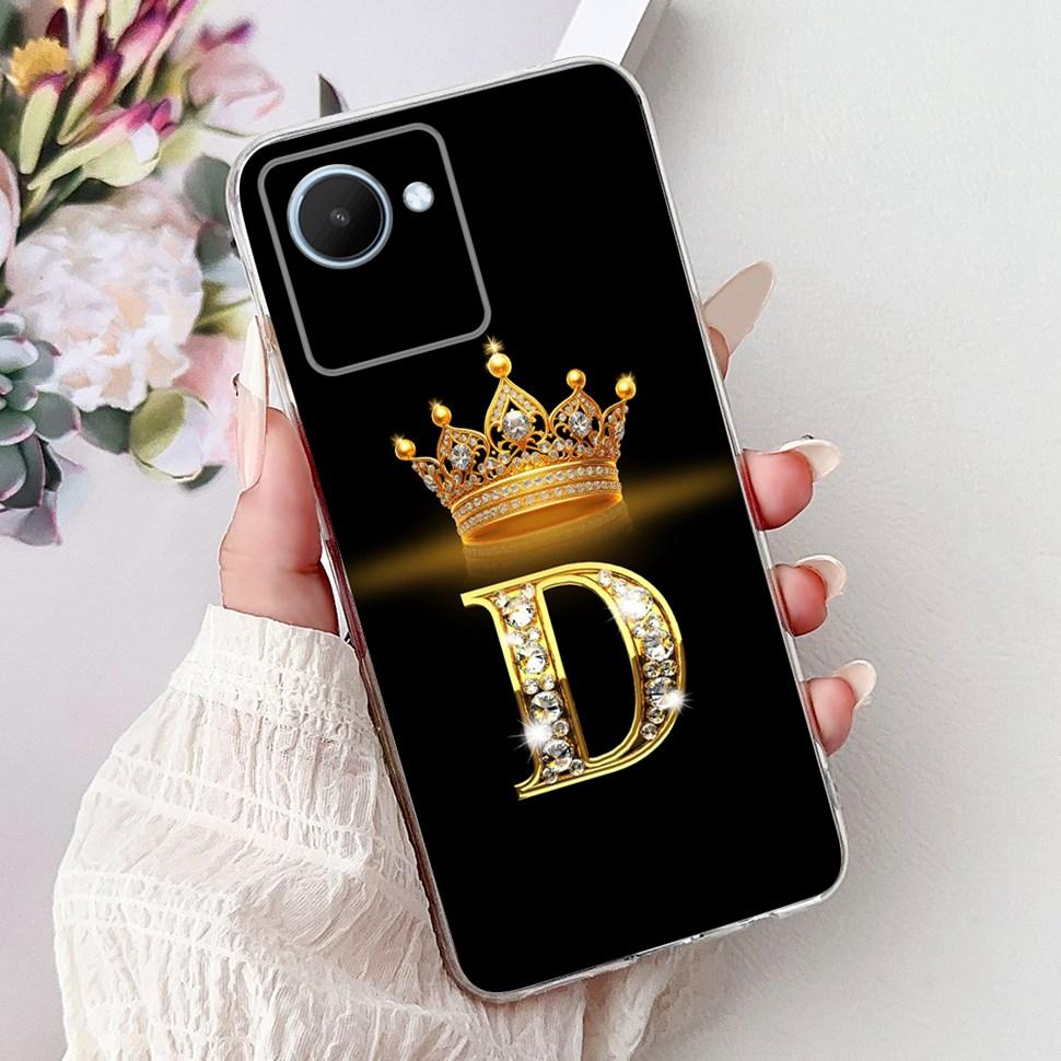For Realme C30 Case Cute Crown Letter Cover Soft Silicone Phone Case For Realme C 30 C30 4G RMX3581 RMX3623 Protection Covers