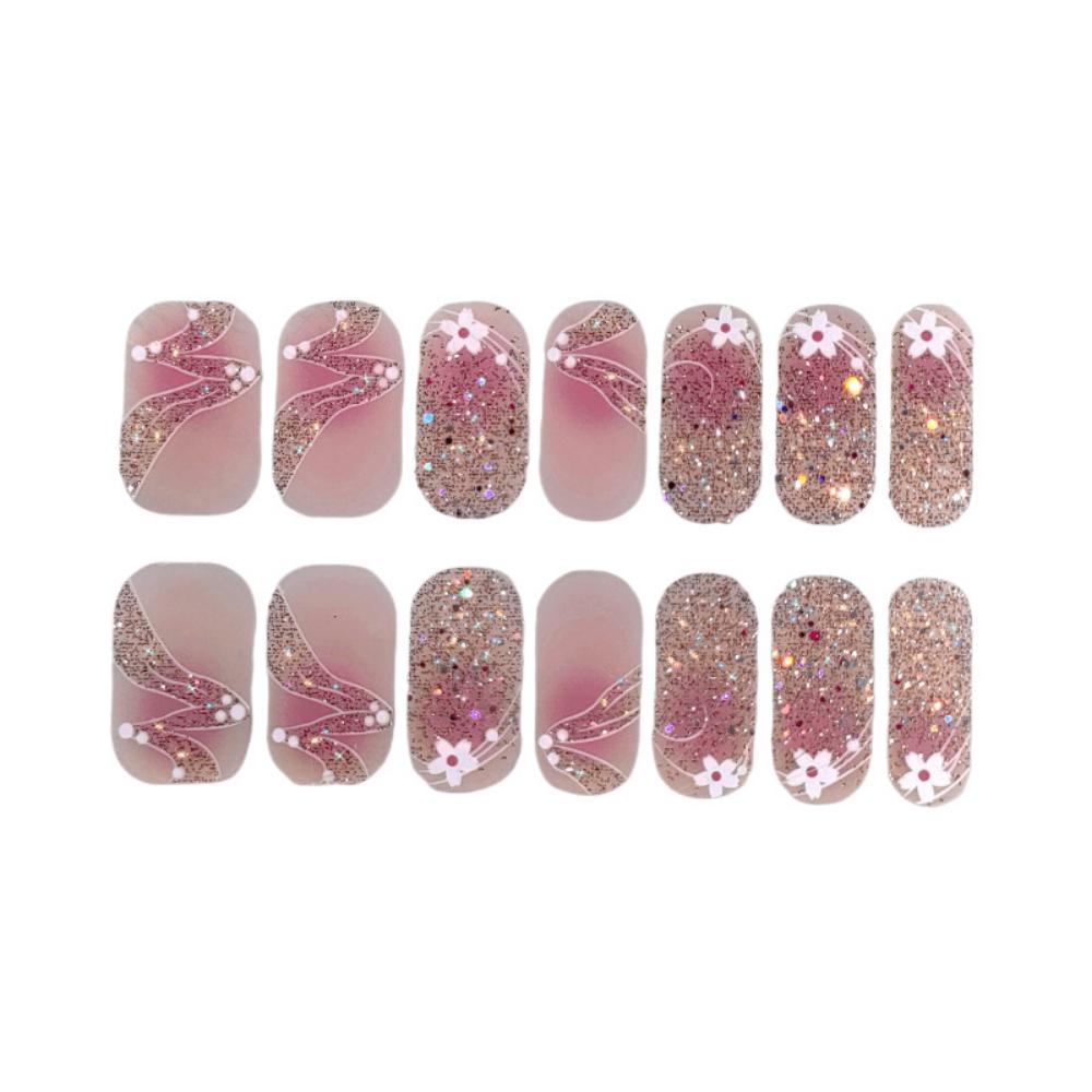 New waterproof no-bake gel nail polish film full sticker New Year's nail art film paper nail film paper patch