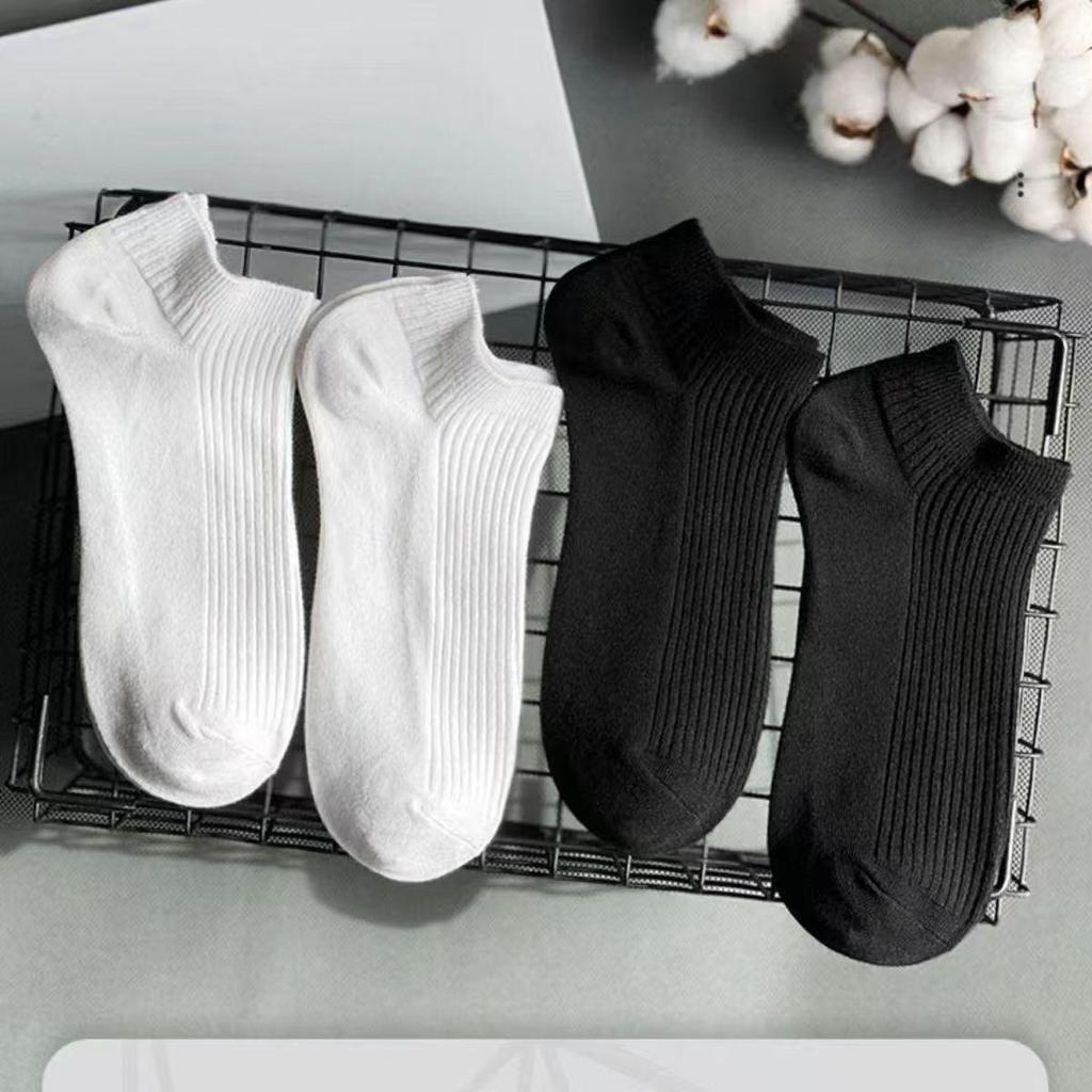 Zhuji Unisex Short Tube Solid Color Casual Socks for All Seasons