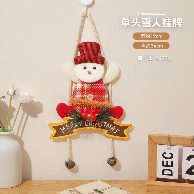 Creative Christmas Decorations Snowman Old Man Elk Door Hanging Pendant Window Pendant Indoor Scene Layout Listing