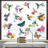 Hummingbird and Butterfly Theme Window Stickers for Living Room, Bedroom, Kitchen, Balcony and Glass Doors