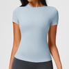 Top da Yoga Cai Jue da Donna, Vestibilità Slim, Manica Corta