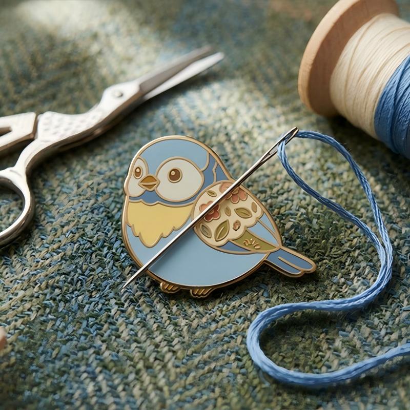 Factory Custom Cute Design Metal Enamel Pin Needle Minder Christmas for Cross Stitch Magnetic Pin Holder Needle Point Tools Customzied
