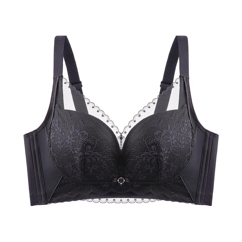 Lace Push-Up Wire-Free Bra for Small Busts - Adjustable, Skin-Friendly, Anti-Sagging Support