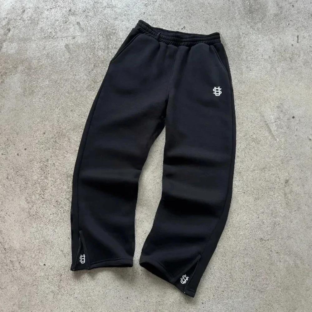 Pantaloni de sport casual pentru bărbați, cu imprimeu cu monede, Y2K, îmbrăcăminte de stradă, cu bandă elastică în talie, pantaloni de trening largi, pantaloni hip hop retro din anii 90, în mai multe culori