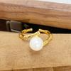 Medieval Vintage Country Tide Wind Bamboo Series Open Ring Stacked With Zircon High-End Sense Niche Index Finger Ring Woman