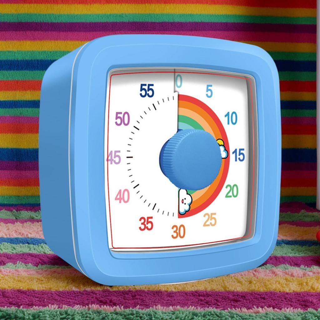 Visual Timer 60 Minute 1 Hour Countdown Timer For Kids Mechanical Time Management Non-Ticking Teaching Clock For Offices Exam