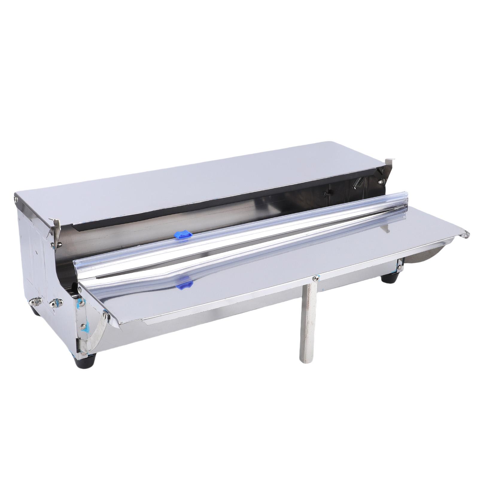 

Manual Food Wrap Film Dispenser Stainless Steel Stretch Film Packing Wrapper Machine Easy Meal Preparation Kitchen Essential