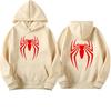 Mens Oversized Streetwear Hoodie With Spider Print - Soft Cotton Blend Loose Fit Casual Sweatshirt