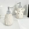 Portable Soap Dispensers Ceramic Bottling Bottle Press Type Shower Gel Lotion Bottle Bathroom Home Hand Sanitizer Storage Bottle