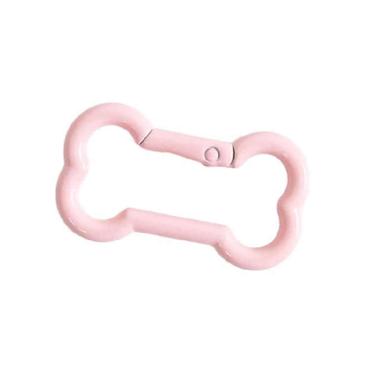 Zinc Alloy Bone Keychain Decoration Spring Operated Clasp Available In 6 Playful Color Options