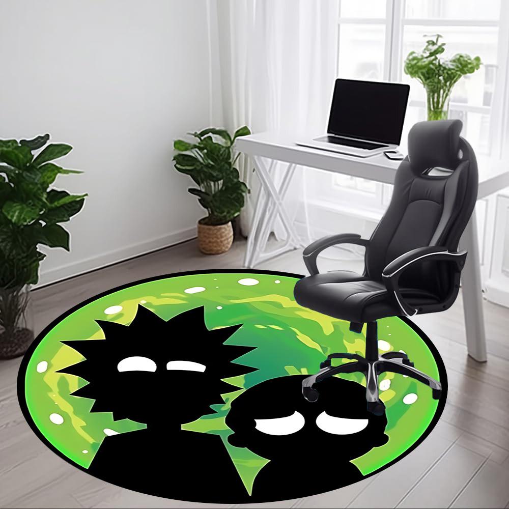 Tappeto Rotondo Ufficio Rick and Morty, Sotto Sedie da Ufficio Camera da Letto Soggiorno Arredamento Casa a0908142