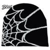 Halloween Party Cap Jacquard High Print Knitted Spider Web Winter Hat Unisex Beanie Elasticity Anti-shrink