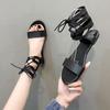 Gladiator Sandals for Women 2024 Summer Roman Open Toe Tied Flat Women's Sandals Outdoor Casual Ladies Sandalias Females Shoes