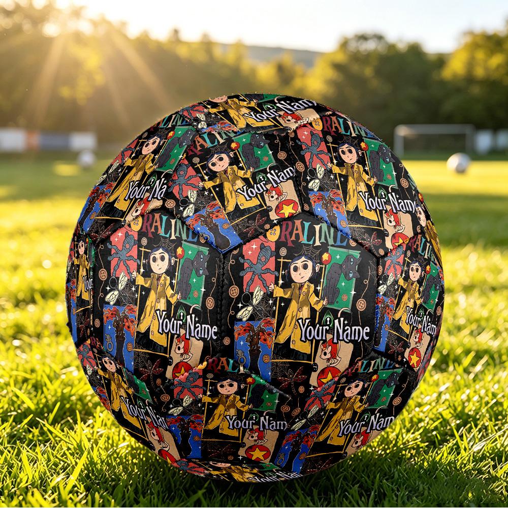 Size 5 FootballCoraline Other Mother Durable PU Soccer Ball for Sports Training Outdoor Competition