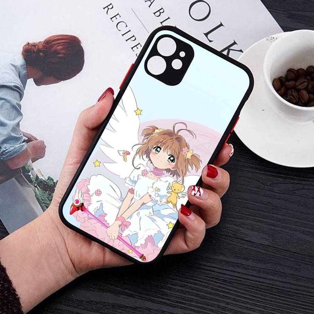 Cartoon CardCaptor Sakura Phone Case For IPhone 14 11 12 13 Mini Pro Max 8 7 Plus X XR XS MAX Translucent Matte Cover
