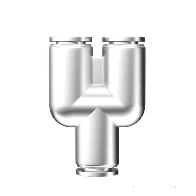 Zhuo Ji Y-Type Stainless Steel Pneumatic Quick Connector - High Pressure, Explosion-Proof, Anti-Corrosion, Anti-Rust.
