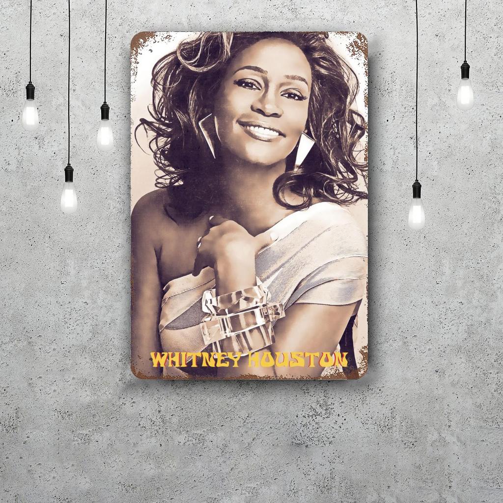 whitney houston Vintage Tin Sign Home Decor Wall Decor Art Wall Mural Room Decoration Decor Retro Metal Sign Plate Bar Posters