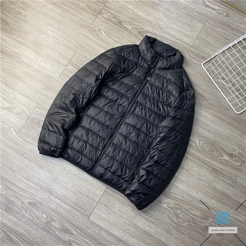 Men's Autumn/Winter Stand Collar Windproof Waterproof Down Jacket - 90% White Velvet