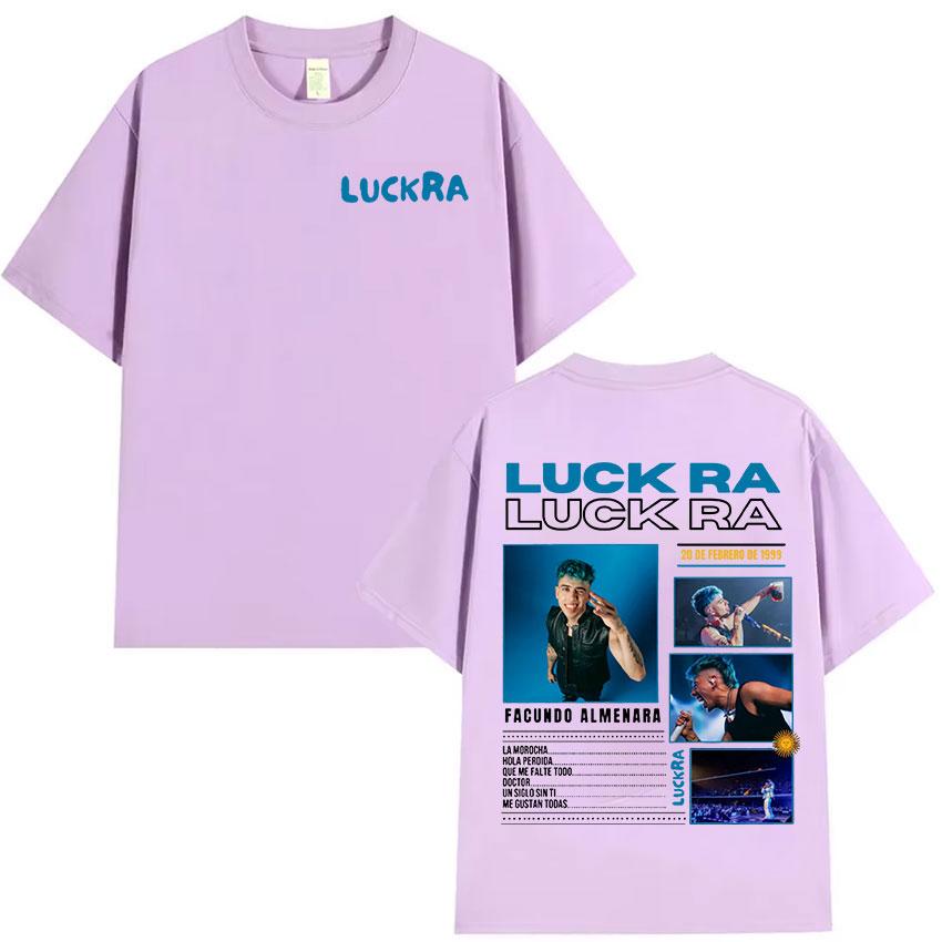 Rapper Luck Ra FACUNDO ALMENARA Album 2025 Graphic T Shirts Hip Hop Fashion Cotton Short Sleeve T-shirt Unisex Streetwear