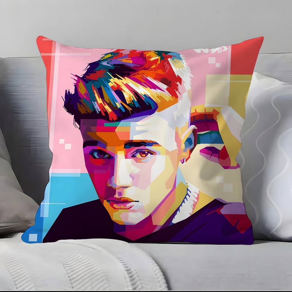 Cool Singer J-Justin B-Bieber Pillow Case Ultra Soft Skin Friendly Fabric Cloud Like Comfort & Concealed Zipper