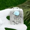 Friendship Day Sale Natural Tibetan Turquoise Throat Chakra Pendant 925 Silver