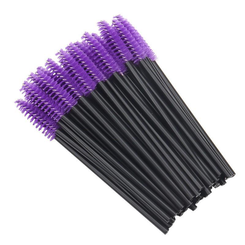 50-Pack Disposable Spiral Mascara Wands & Eyebrow Brushes