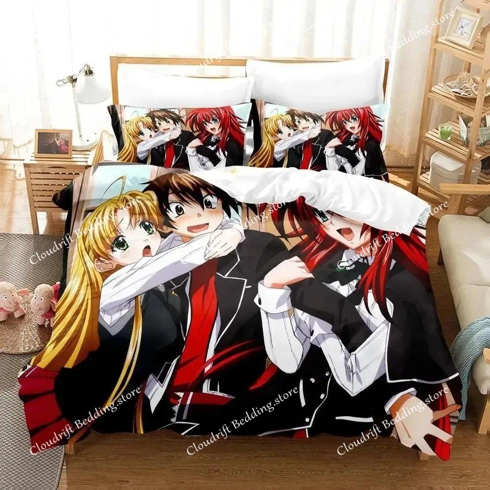 Nytt Kawaii High School DxD Sängklädesset Enkelt Twin Full Queen King Size Sängset Vuxen Barn Sovrum Täcke Set Anime Säng