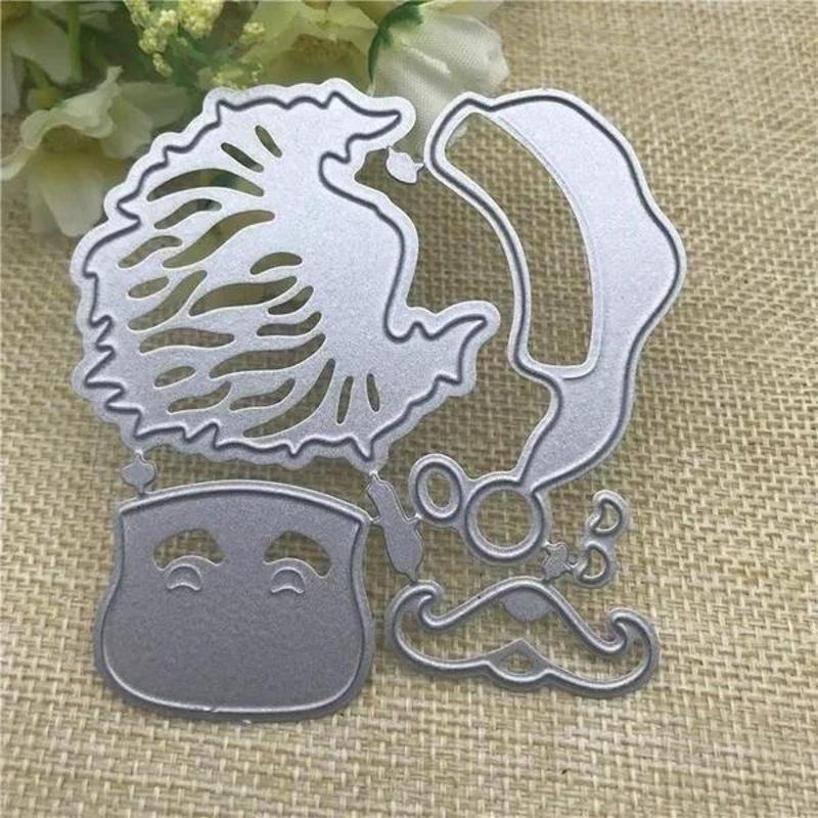 

1 Set Christmas Craft Die Santa Claus Metal Cutting Dies For Scrapbooking Card Making Decor Crafts DIY Stencils Album Embossing серебряный