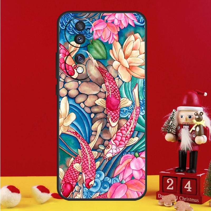 Ying Yang Koi Fisch Hülle Für Honor Magic 5 6 7 8 Pro Honor 200 400 50 70 90 Lite X8b X8c X9a X9b X9c Win RT Abdeckung
