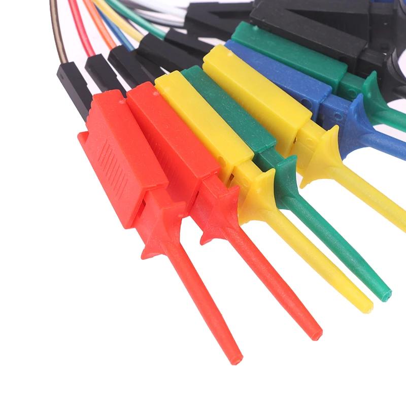 20CM Test Hook Clip Logic Analyzer Cable Gripper Probe Test Clamp Kit For Chips Pins Connecting Testing