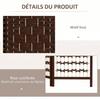 Wooden Room Divider Folding Screen, 4 Panels, 160 x 170 cm, Brown