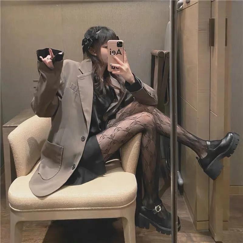 Gothic Fishnet Stockings Black Tights Women Sexy Nylon Sheer Pantyhose Lolita Hollow Out Floral Lace Pantyhose Cosplay Plus Size