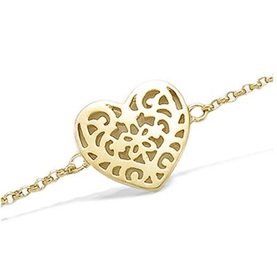 [H0508] – Vergoldetes „Love“-Armband (filigran) – 15 mm