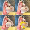 Authentic Cute Piggy Plush Doll Keychain Adorable Pvc Key Ring For Cars Birthdays
