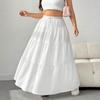 White Skirt Women's Spring/Summer 2025 New Arrival High Waist Slim Looking A- Line Summer Long Skirt Small Puffy Cake Dress