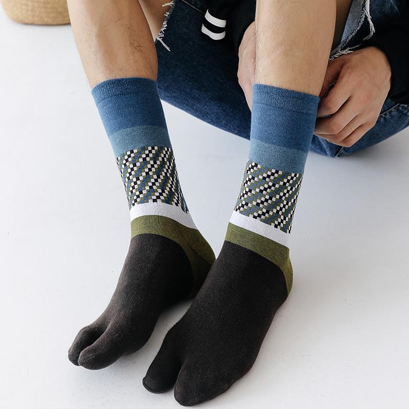 Nowość Skarpety Tabi Skarpety z dwoma palcami Styl japoński Kreskówkowe Rośliny Drzewo Sztuka Skarpety Harajuku Bawełniane Długie Skarpety z dwoma palcami Męska Moda