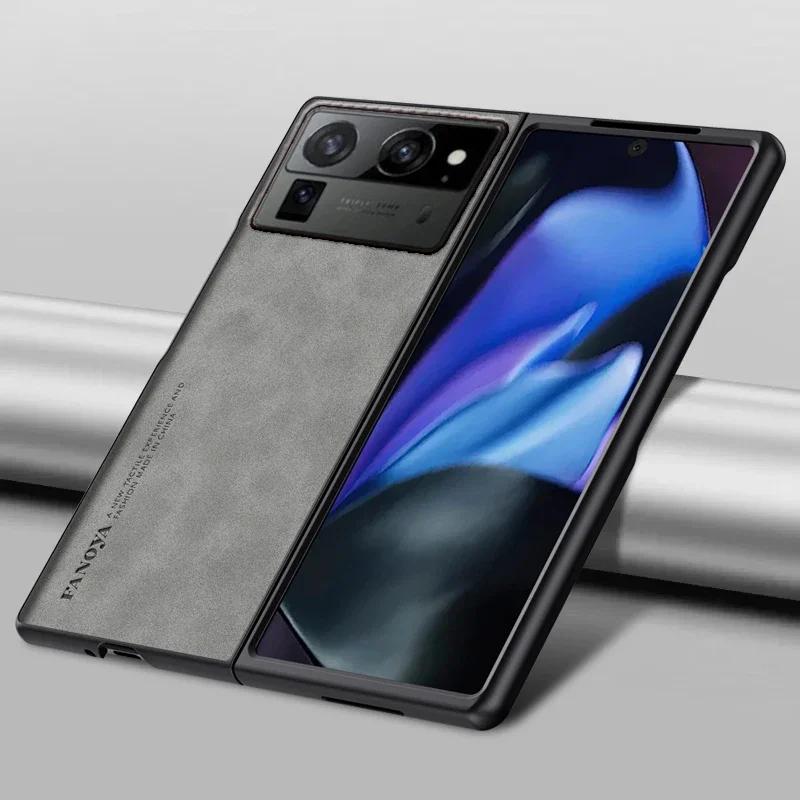 

Для Tecno Phantom VFold 2 роскошный чехол из овчины для телефона Phantom V Fold2 противоударный бампер матовый силиконовый защитный мягкий край чехол Phantom V Fold2 серый