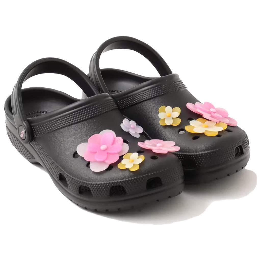 MARDI MERCREDI x Crocs Classic Clog Round-Toe Thick-Soled Floral Clogs Unisex Black