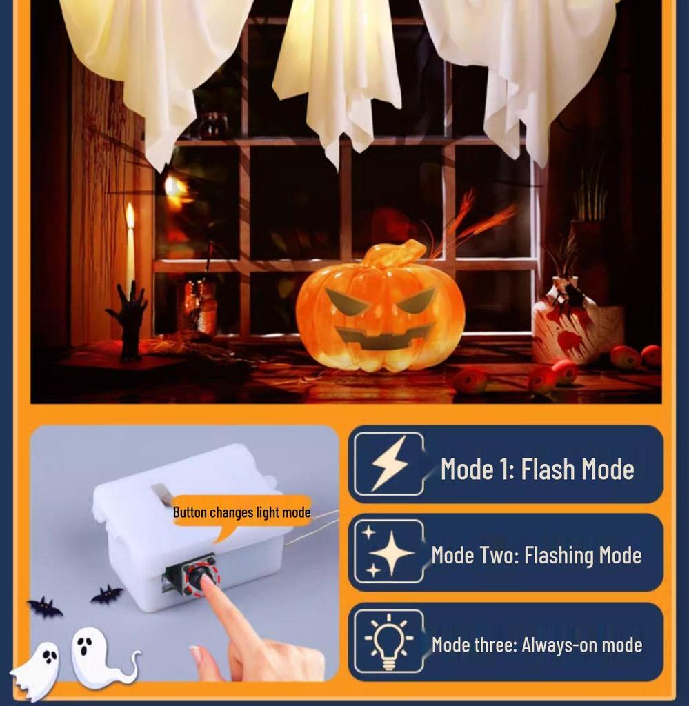 Halloween Leuchtende Geist LED Lichterketten für Außen Dekoration