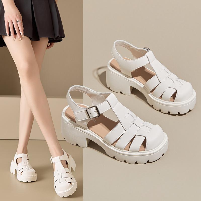 Sandals women's summer new thick-soled bag head versatile casual women's sandals a piece