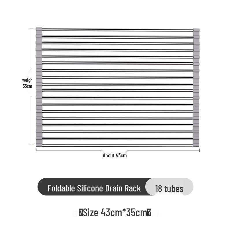 Yuzhuxun Roll-Up Stainless Steel Kitchen Sink Drying Rack