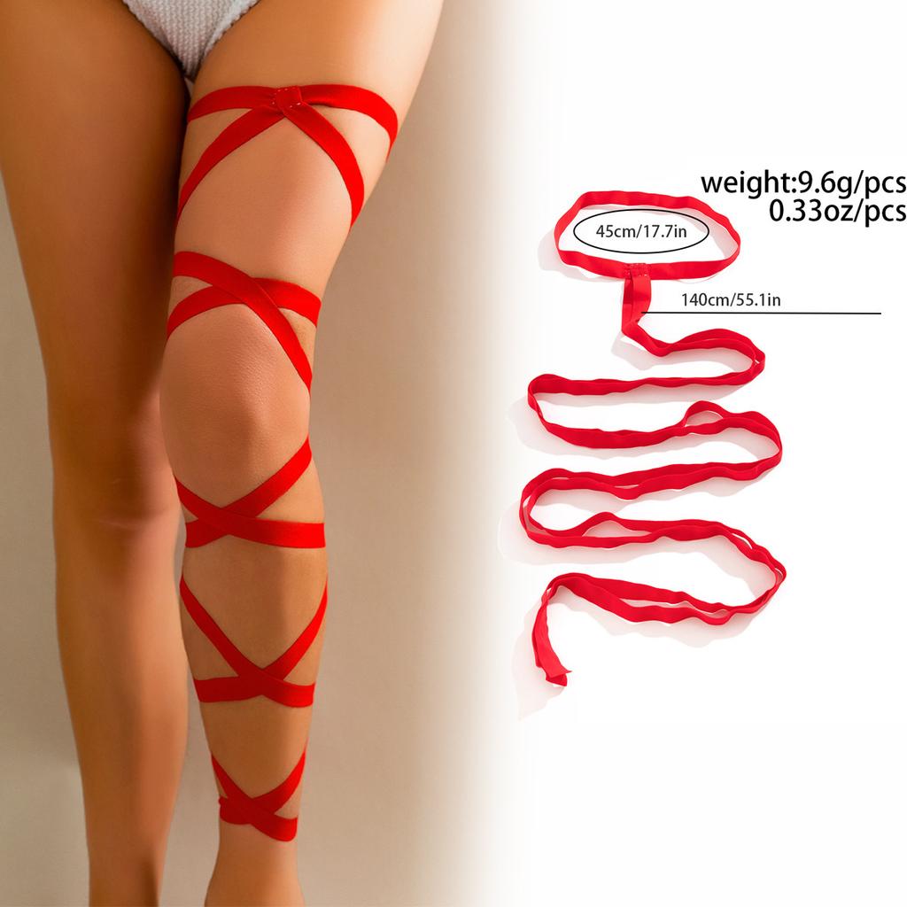 Sexy Harajuku Leg Chain Black Elastic Strap Leg Ring Personalized Multi-Layer Jk Leg Chain Female